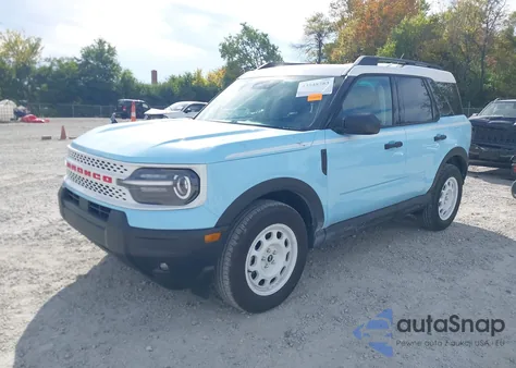 2025 Ford Bronco Sport Heritage из США, поврежденный, VIN 3FMCR9GN0SRE56183